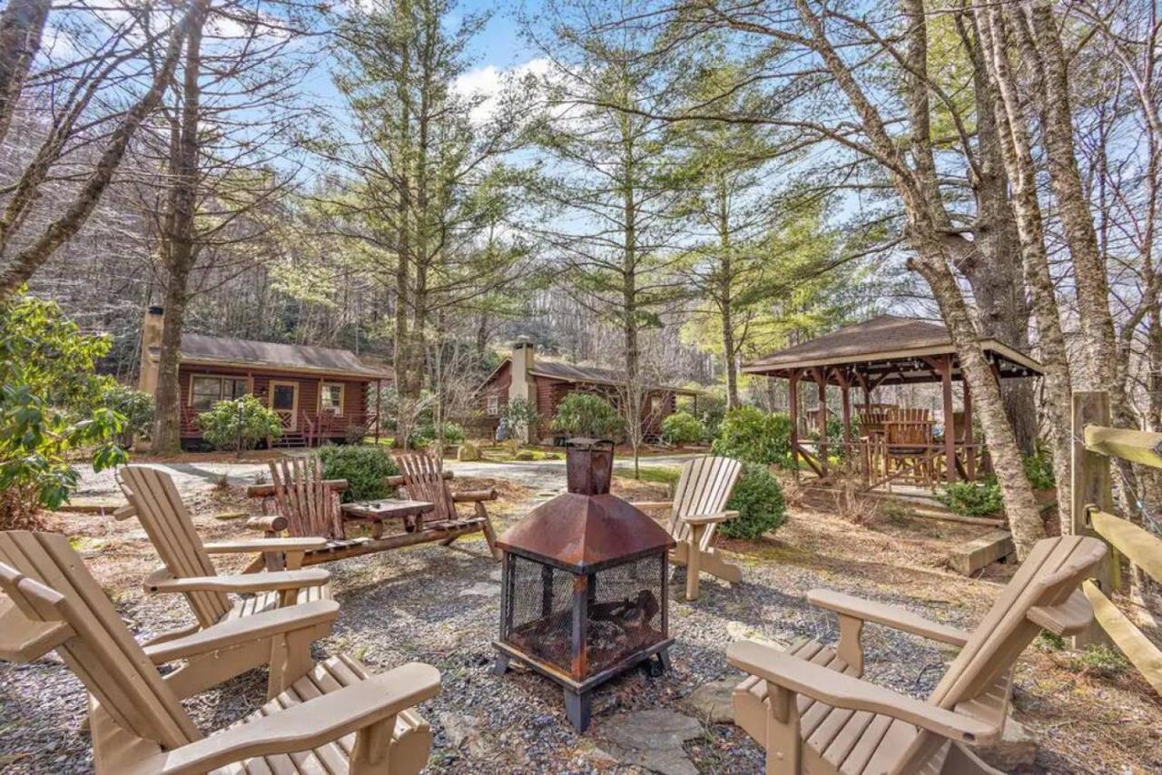 Classic Log Cabin With Fireplace On Quiet River Blowing Rock Dış mekan fotoğraf